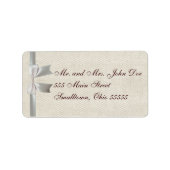 ズ結婚アンティークレースリネンホワイトクラシックかわいらし ラベル (正面)