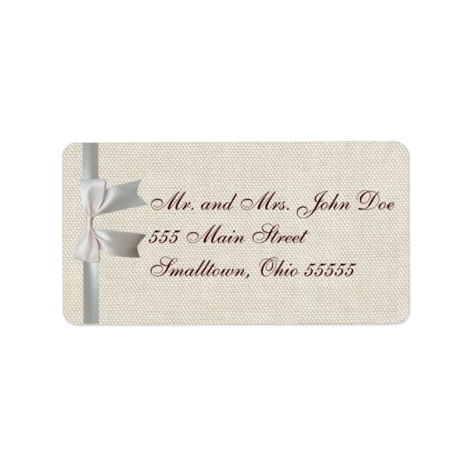 ズ結婚アンティークレースリネンホワイトクラシックかわいらし ラベル (正面)