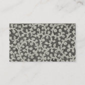 ズ結婚アンティークレースリネンホワイトクラシックかわいらし 名刺 (裏面)