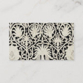 ズ結婚アンティークレースリネンホワイトクラシックかわいらし 名刺 (裏面)