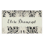 ズ結婚アンティークレースリネンホワイトクラシックかわいらし 名札 (正面)