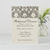 ズ結婚アンティークレースリネンホワイトクラシックかわいらし 招待状 (スタンド正面)