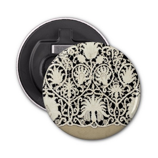 ズ結婚アンティークレースリネンホワイトクラシックかわいらし 栓抜き (正面)