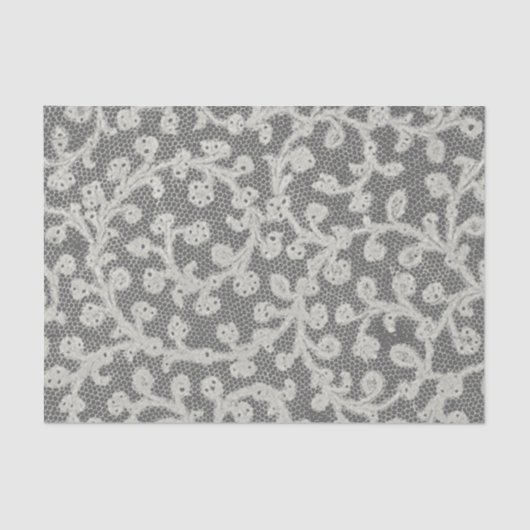 ズ結婚アンティークレースリネンホワイトクラシックかわいらし 薄葉紙 (正面)