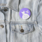 ズ結婚ガウンパープル'メイド・オブ・オーナー（花嫁付き添い人）'ボタン 缶バッジ (インサイチュ)