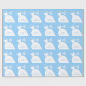 ズ結婚ガウンブルーブライダルシャワー包装紙 ラッピングペーパー (フラット)