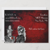 ズ結婚グランジスカルカップルカスタム招待状 招待状 (裏面)