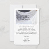 ズ結婚サンキューカードピーチピンクローズブド サンキューカード (裏面)