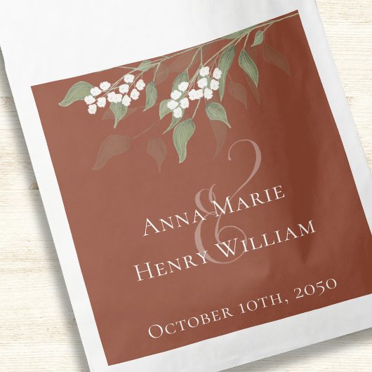 ズ結婚スシンプルキャンディウィーズテラコッタエレガントー フェイバーバッグ