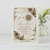 ズ結婚タロットムーンサンスターズザラバーズ招待状 招待状 (スタンド正面)