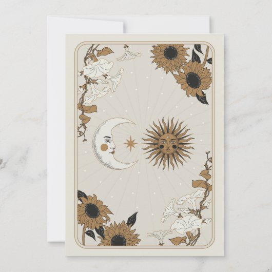 ズ結婚タロットムーンサンスターズザラバーズ招待状 招待状 (裏面)