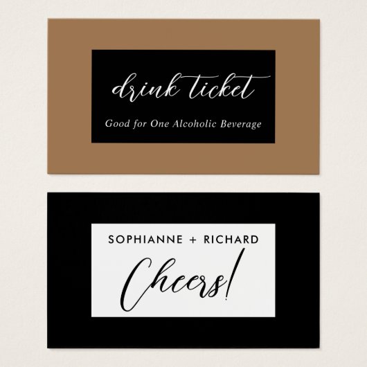 ズ結婚ドリンクチケット (正面&裏面)