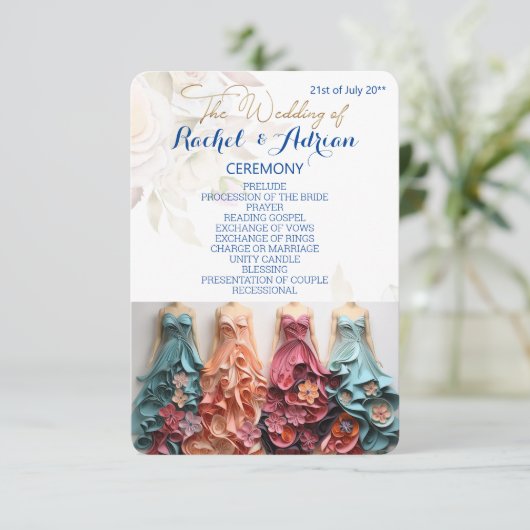 ズ結婚ドレススタイル エンクロージャーカード (スタンド正面)