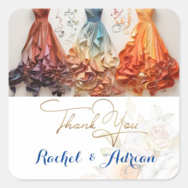 ズ結婚ドレススタイル スクエアシール