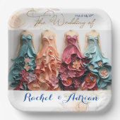 ズ結婚ドレススタイル ペーパープレート (正面)