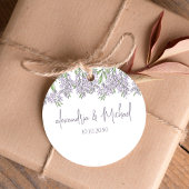 ズ結婚フローララベクラシックンダー薄紫ウィステリア フェイバータグ