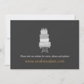 ズ結婚ブクラシックラックケーキ招待状 招待状 (裏面)