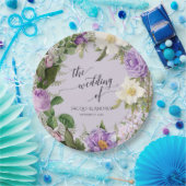 ズ結婚ブライダルシャワーアイボリーラベンダーバラリース ペーパープレート (パーティー)