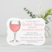 ズ結婚ブライダルシャワー婚約パーティロゼワイン 招待状 (スタンド正面)