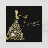 ズ結婚ブライダルバタフライドレスブティック スクエア名刺 (正面)