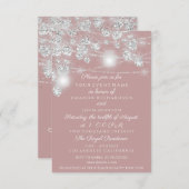 ズ結婚ライツジャースグリッターグレースモークバラ 招待状 (正面/裏面)