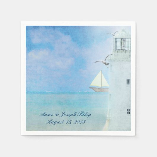 ズ結婚ライトハウス スタンダードカクテルナプキン (正面)