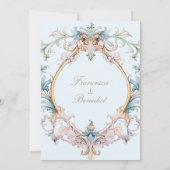 ズ結婚リージェンシーエレガントヴィンテージバロック招待状 (裏面)