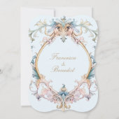 ズ結婚リージェンシーエレガントヴィンテージバロック招待状 (裏面)