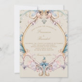 ズ結婚リージェンシーエレガントヴィンテージバロック招待状 (正面)