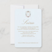 ズ結婚リージェンシーブルーモノグラムエレガント招待状 出欠カード (正面)