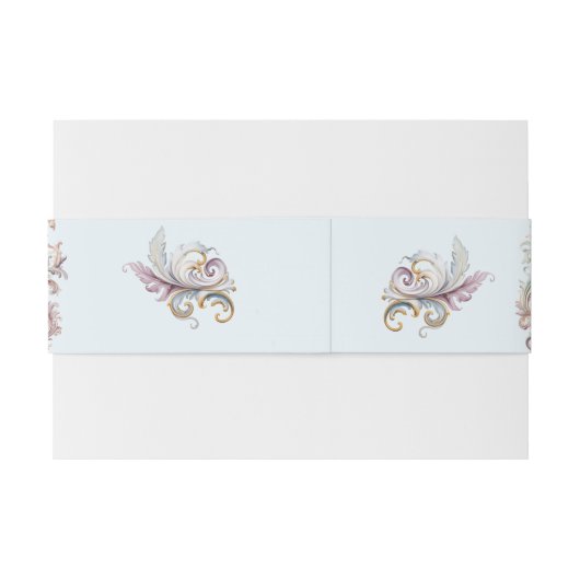 ズ結婚リージェンシーヴィンテージテーマモノグラムクレスト 招待状ベリーバンド (裏面例)