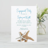 ズ結婚婚約パーティシースターズアクアブルー 招待状 (スタンド正面)