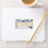 ズ結婚差出人住所ウッドブルーアジサイヴィンテージ ラベル (インサイチュ)