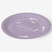 ズ結婚紙プレートラベンダーリース ペーパープレート (アングル)