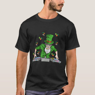 セおもしろいントパトリックデイDJミュージックマングリーン Tシャツ