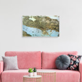 セアトル ワシントン州 古地図 空中写真 キャンバスプリント (インサイチュ (リビング))