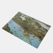 セアトル ワシントン州 古地図 空中写真 ドアマット (アングル)