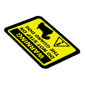 セアヤムテリアユーモアのあるーガード警告ドッグ マグネット (右側)