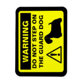セアヤムテリアユーモアのあるーガード警告ドッグ マグネット (縦)