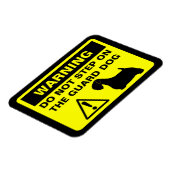 セアヤムテリアユーモアのあるーガード警告ドッグ マグネット (左側)