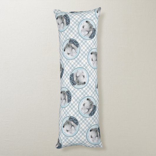 セアヤムテリア絵を描の可愛いオリジナルドッグアート ボディピロー (裏面 (縦))