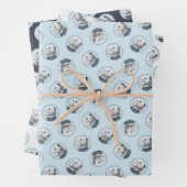 セアヤムテリア絵を描の可愛いオリジナルドッグアート ラッピングペーパーシート (インサイチュ)