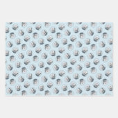 セアヤムテリア絵を描の可愛いオリジナルドッグアート ラッピングペーパーシート (正面)