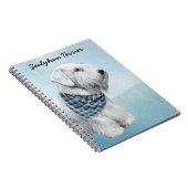 セアヤムテリア絵画ズ – かわいいオリジナルドッグアート ノートブック (右側)