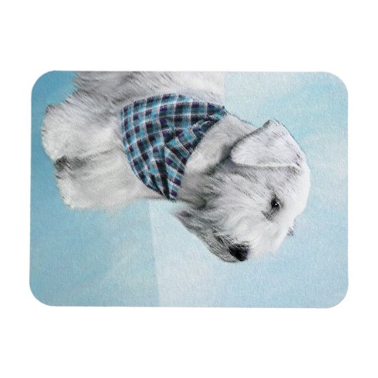 セアヤムテリア絵画ズ – かわいいオリジナルドッグアート マグネット (横)