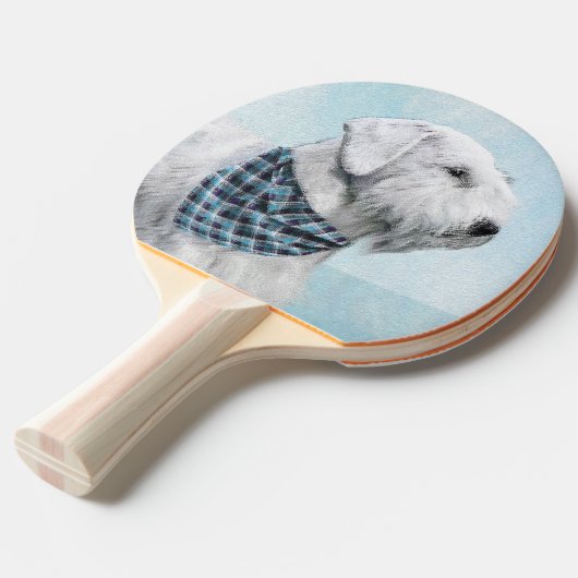 セアヤムテリア絵画ズ – かわいいオリジナルドッグアート 卓球ラケット (正面アングル)