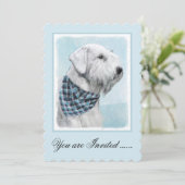 セアヤムテリア絵画ズ – かわいいオリジナルドッグアート 招待状 (スタンド正面)