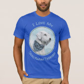 セアヤムテリア絵画ズ – かわいいオリジナルドッグアート Tシャツ (正面)