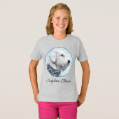 セアヤムテリア絵画ズ – かわいいオリジナルドッグアート Tシャツ (正面フル)