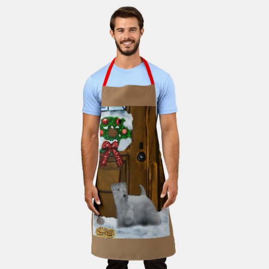 セアリハムテリアクリスマスギフト エプロン (着用した状態)